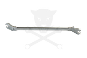 Fékcsőkulcs racsnis, kétoldali csuklós, extra hosszú 12 x 13 mm -Laser