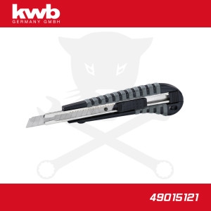 Vágókés, biztonsági törhető pengével, automata rögz. 18 mm acél KWB