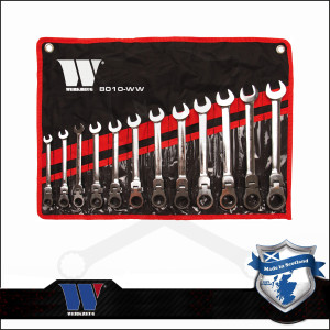 Csillag-villás racsnis-csuklós készlet 8-19 mm 12 részes 72 fogas - Welzh