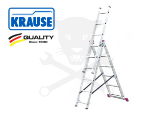 Alu lépcsőfokos sokcélú állólétra 3x 6 Fokos - CORDA-