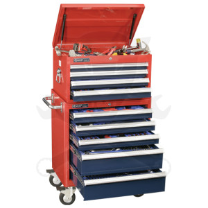 Szerszámos kocsi gyári-felszerelt 399 db-os Genius alsó+felső