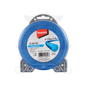 Fűkasza damil 1,6 mm x 15 méter Körprofil RoundTRIM Kék - Makita
