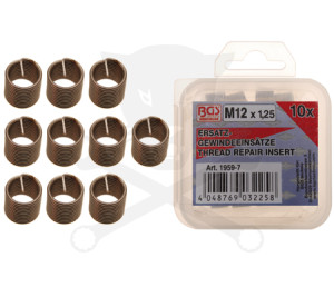 Menetjavító betét készlet M12x1,25 - 10 db-os BGS