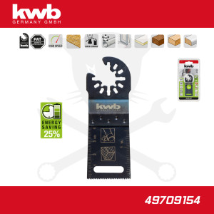 Multifunkciós tartozék vágófej beszúró fej 34x44 mm AKKU TOP - KWB