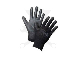 Kesztyű Buck fekete PW poliuretán tenyér 06-os XS