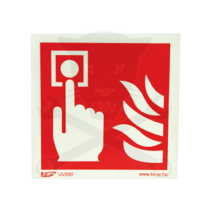 Tábla utánvilágítós öntapadós Kézi tűzjelző 150x150 UV200