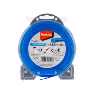 Fűkasza damil 1,65 mm x 15 méter RT Négylevelű profil Kék - Makita