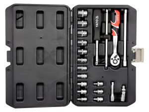 Dugókulcs készlet 1/4" 20 db-os 3,5-14 mm - Yato