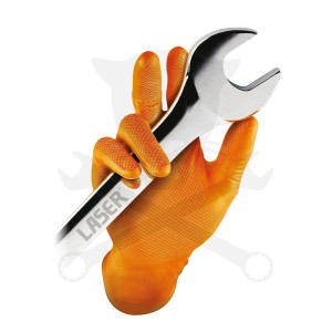Kesztyű Grippaz 100% Nitril 10/XL - dobozos 50 db-os - NARANCS