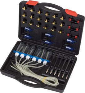 Átfolyásmérő - résolaj veszteség mérő készlet adapterekkel