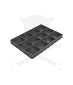 Szerszámtároló tálca 12 részes 410x285x50 mm - 1/2 fiókhoz - SP Tools