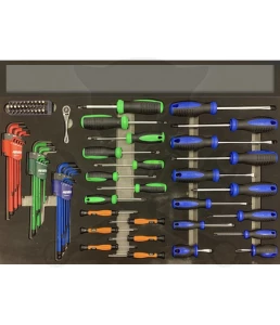 Csavarhúzó készlet 83 db-os szerszámos kocsiba - USA SERIES - SP Tools