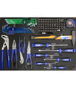 Tálcás SP Tools "M" Kiegészítő Fogó-Kalapács-Csavarhúzó készlet 97db-os
