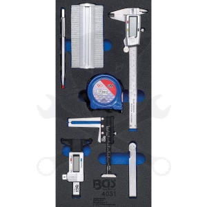 Mérőeszköz készlet 7 db-os szerszám. kocsiba habtálcás 1/3 - BGS