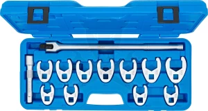 Villáskulcs adapter készlet nyitott 1/2" 13 db-os 20-32 mm+HAJTÓ "Crowfoot"