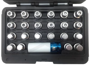 Kerékőr/anyacsavar kulcs készlet VAG, XZN + lyukas Ribe gyári 23 db-os