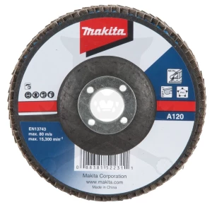 Csiszolótányér, lamellás 125 mm P80 - acél és színesfém - Makita