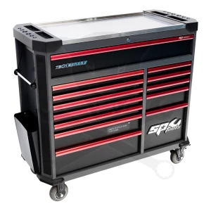 Szerszámos kocsi gyári-felszerelt 388 db-os 13 fiók TECH S. PIROS -