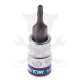 Rátűzőkulcs - crowa+bit 1/4" torx, furatos TPX27 - King Tony